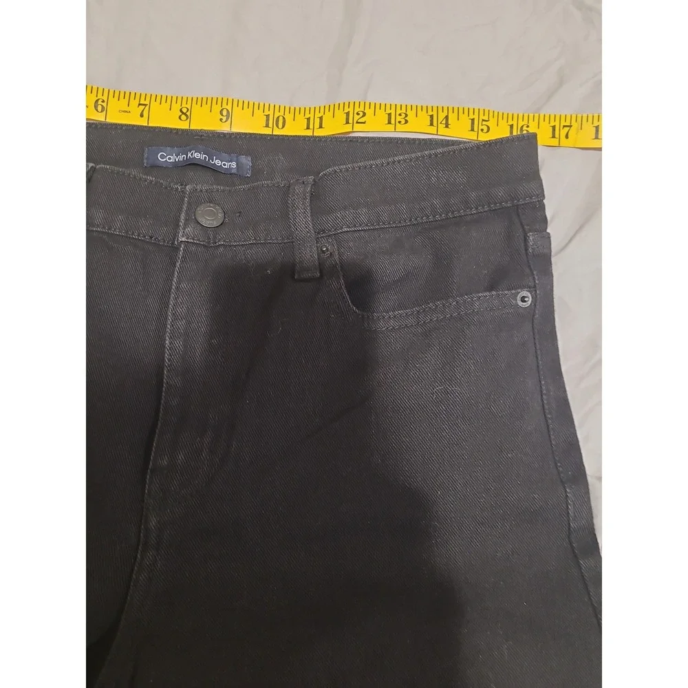 Calvin Klein Women SZ 10 Straight leg Black Jean Stretch classic 5 pocket casual